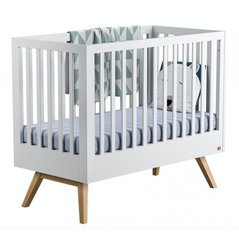 Acheter Lit Bébé Nature Blanc 60 x 120 cm – VOX - Majoliechambre