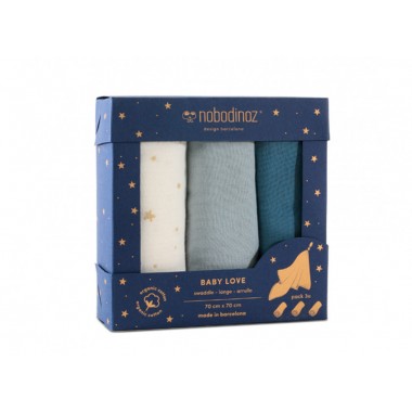 Coffret de 3 petits langes...