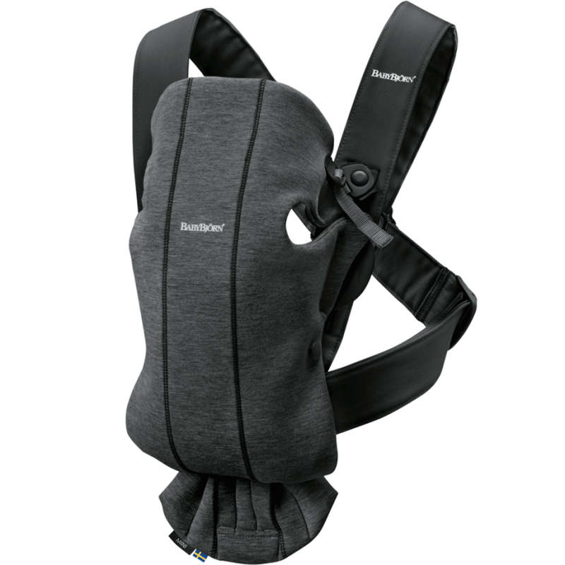 Porte-bébé Mini 3D Jersey Babybjorn - Gris Anthracite