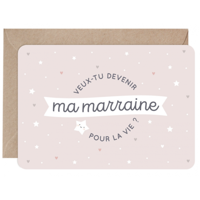 Carte originale pour l'annonce à la marraine - ZÜ papeterie