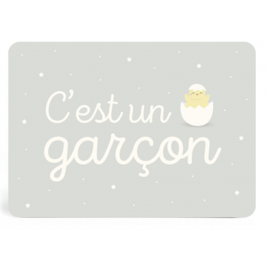 Carte annonce bébé garçon -...