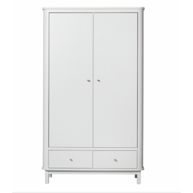 Armoire Wood 2 portes - Blanc