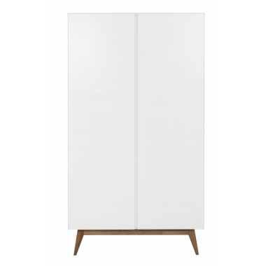 Armoire basse 3 portes Wood Blanc Chêne - Les Enfants Rêveurs