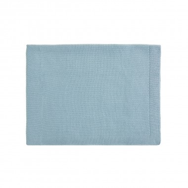 Couverture en tricot - bleu