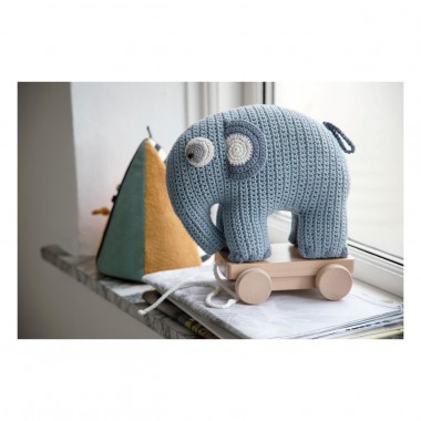 Boîte de Rangement à Jouets sur roulettes, Coffre de Rangement pour  Chambre d'enfant en Bois et à Tirer (éléphant), Coffre à jouets, jeux ou  livres