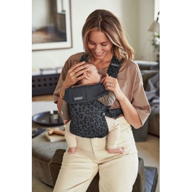 Porte-bébé mini babybjorn anthracite léopard