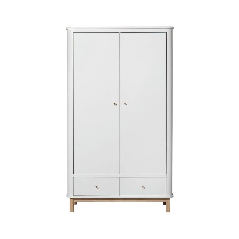 Armoire scandinave 3 portes avec penderie Nature Vox