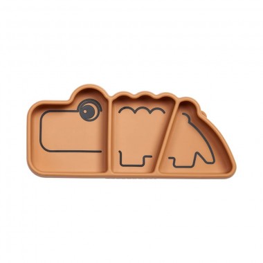 Assiette en silicone Croco...