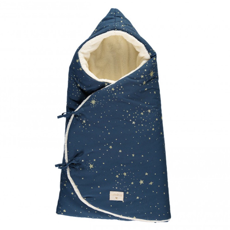 Nid d'ange hiver Cozy - Gold Stella Night Blue - Les Enfants Rêveurs