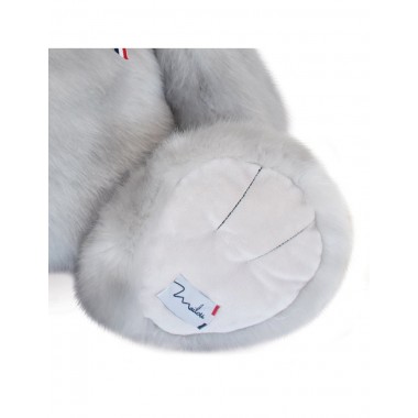 Peluche L'Ours Français 50 cm Maïlou Gris perle - Les Enfants Rêveurs