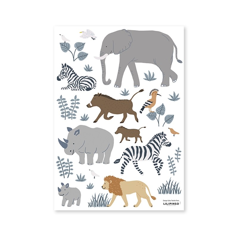 Sticker Animal Sauvage Animaux de la jungle nordique - TenStickers