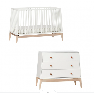 Lit bébé 60x120 cm loft white de Quax sur allobébé