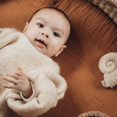 bonjour little - drap housse matelas à langer et berceau - nut