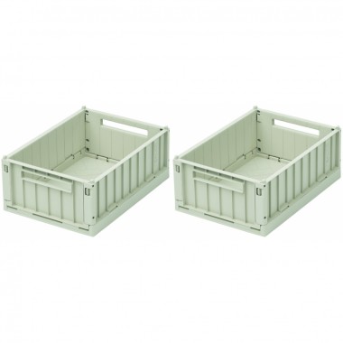 Lot de 2 paniers de rangement Green leaves - Les Enfants Reveurs