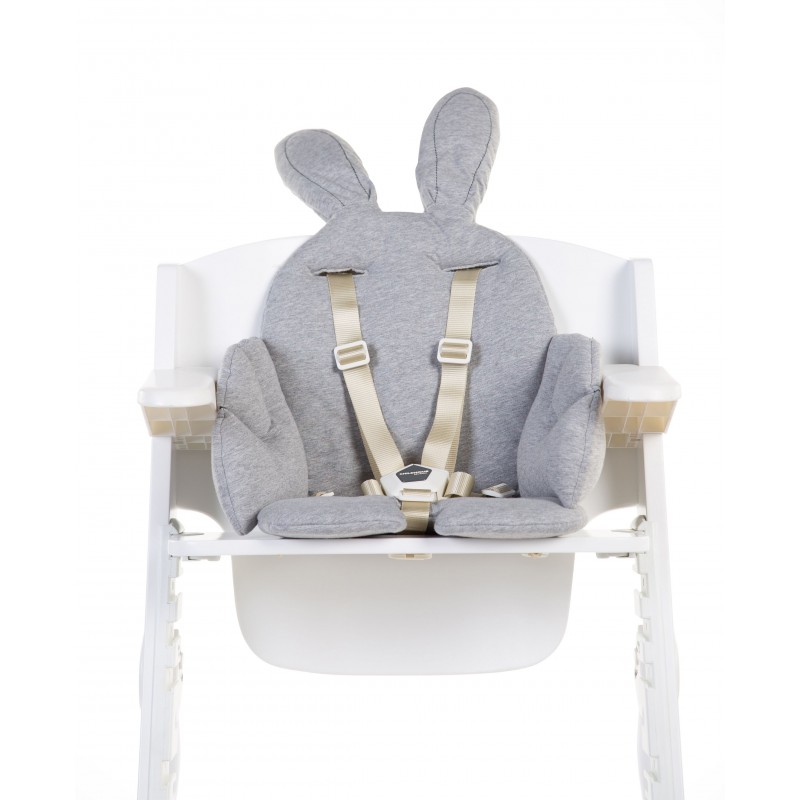 Coussin universel chaise haute - lapin gris - Les Enfants Rêveurs