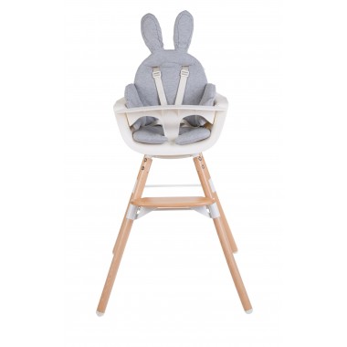 Coussin universel chaise haute - lapin gris - Les Enfants Rêveurs