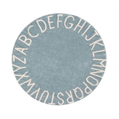 Tapis lavable ABC - gris bleu