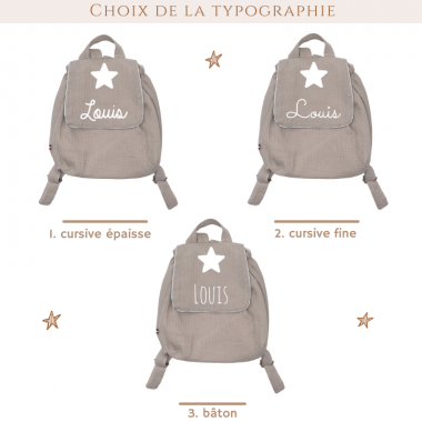 Sac à dos enfant personnalisé double gaze - Les Enfants Rêveurs