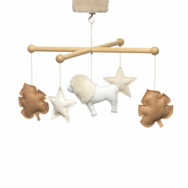 Mobile musical en bois lion...