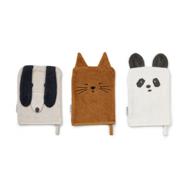 Lot de 3 gants de toilette...
