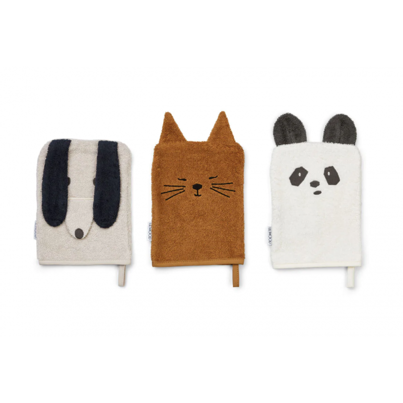 Gants de toilette enfant - Liewood - Animal Mix