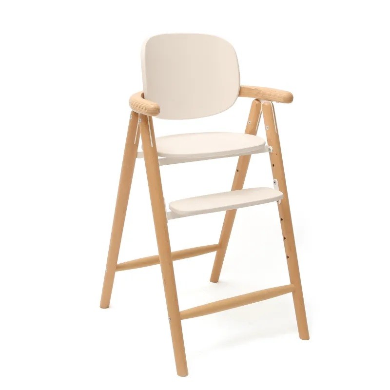 Chaise haute bébé design et évolutive en bois de hêtre - Leander