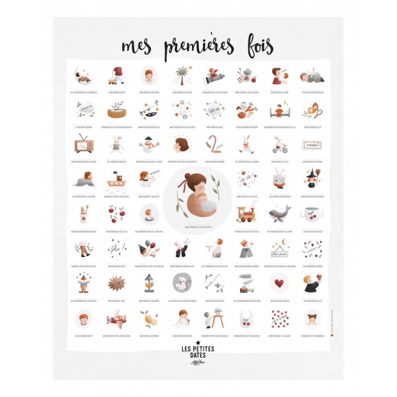 Affiche mes premières fois à tamponner - Les Petites Dates – Chouquette  et Compagnie