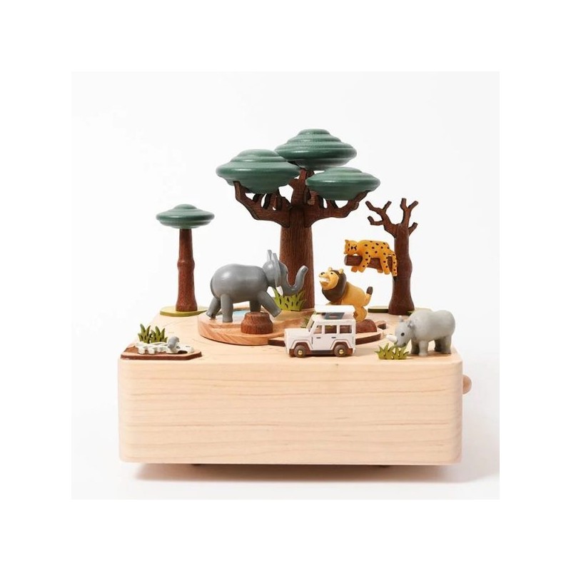 Safari - Music Round & Round Music Box - Wooderful life Boite à musique