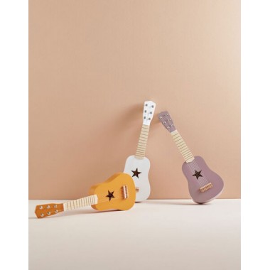 Guitare enfant en bois certifié FSC® - blanc, Jouet