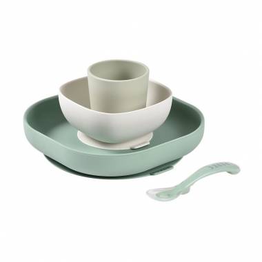 SET VAISSELLE SILICONE VERT...