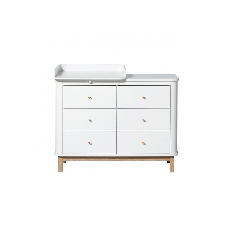 FRAPOW Commode blanche pour enfants avec 8 tiroirs, organiseur de rangement  pour bébé et enfant avec dessus en bois et cadre en métal pour salon,  chambre à coucher, couloir, chambre d'enfant 