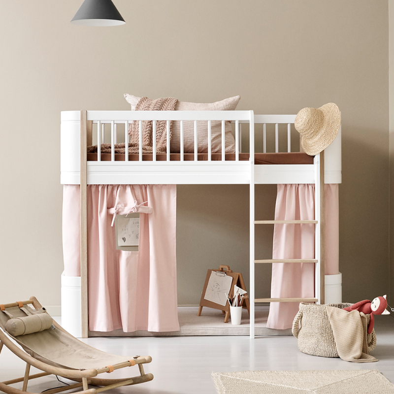 Ciel de lit pour lit bébé évolutif Wood Mini+, blanc – Oliver Furniture FR