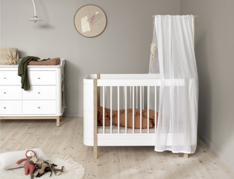 Pack chambre bébé blanc avec lit évolutif, table à langer et armoire - Vox  Milk